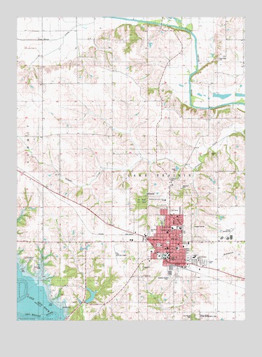 Pella, IA USGS Topographic Map