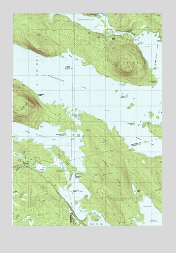 Pemadumcook Lake, ME USGS Topographic Map