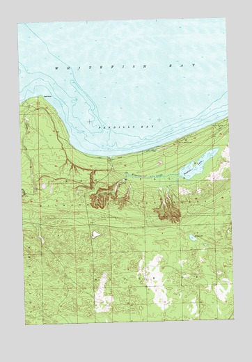 Pendills Lake, MI USGS Topographic Map