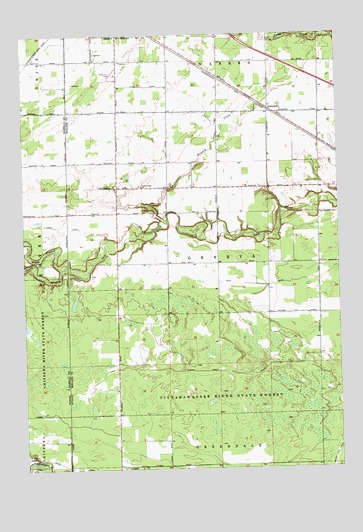 Alamando, MI USGS Topographic Map