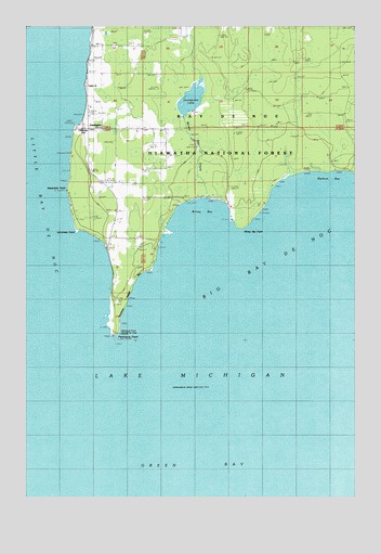 Peninsula Point, MI USGS Topographic Map