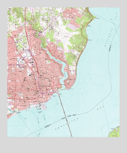 Pensacola, FL USGS Topographic Map