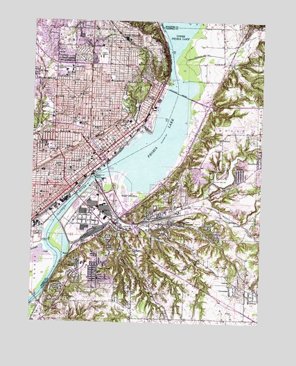 Peoria East, IL USGS Topographic Map