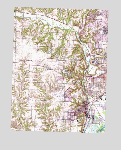 Peoria West, IL USGS Topographic Map