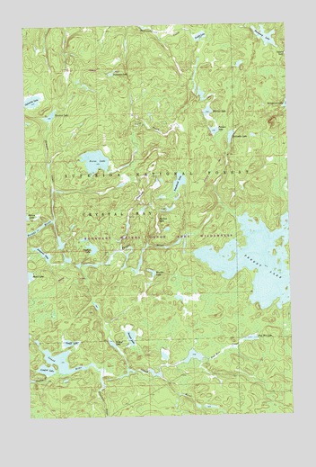 Perent Lake, MN USGS Topographic Map