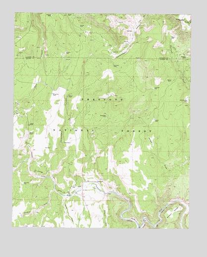 Perkinsville, AZ USGS Topographic Map