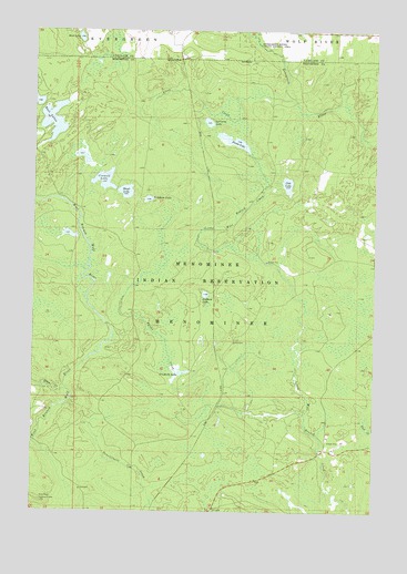 Perote Lake, WI USGS Topographic Map