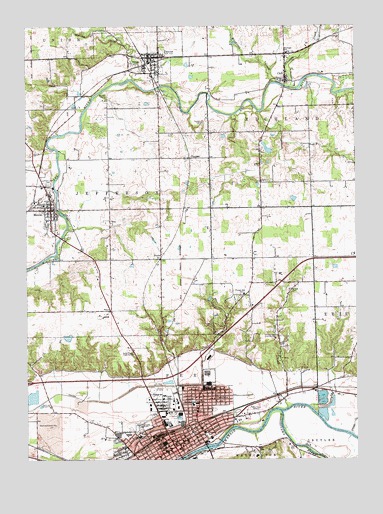 Peru, IN USGS Topographic Map
