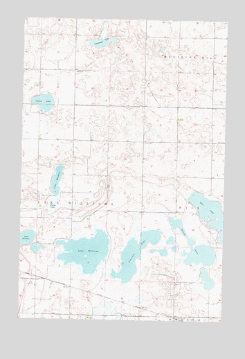 Peterson Lake, ND USGS Topographic Map