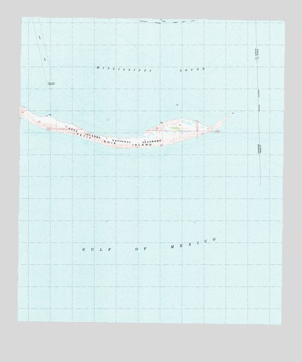 Petit Bois Island, MS USGS Topographic Map