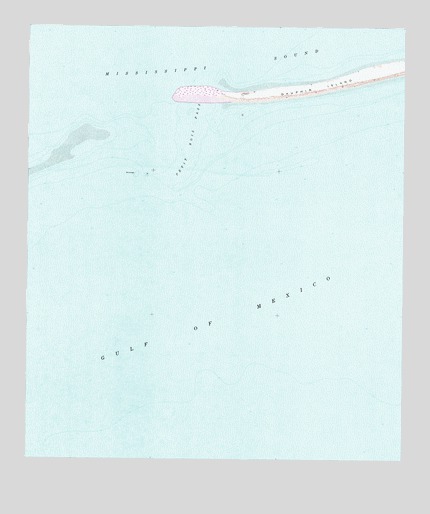 Petit Bois Pass, AL USGS Topographic Map