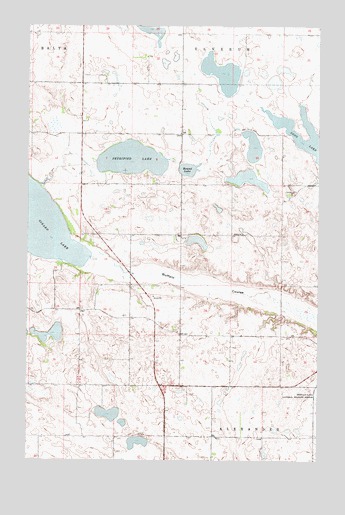 Petrified Lake, ND USGS Topographic Map