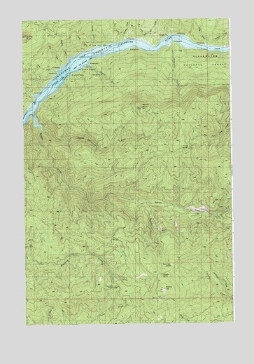 Bertha Hill, ID USGS Topographic Map