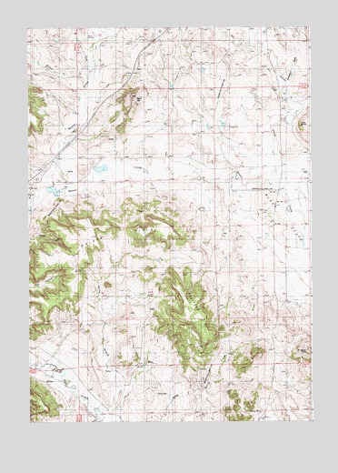 Pfeiffer Hill, WY USGS Topographic Map