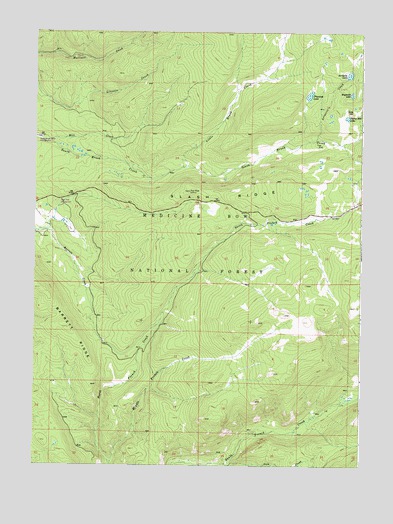 Phantom Lake, WY USGS Topographic Map