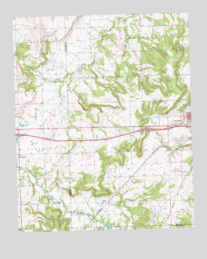 Pharoah, OK USGS Topographic Map