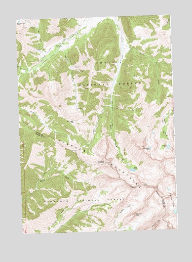 Phi Kappa Mountain, ID USGS Topographic Map