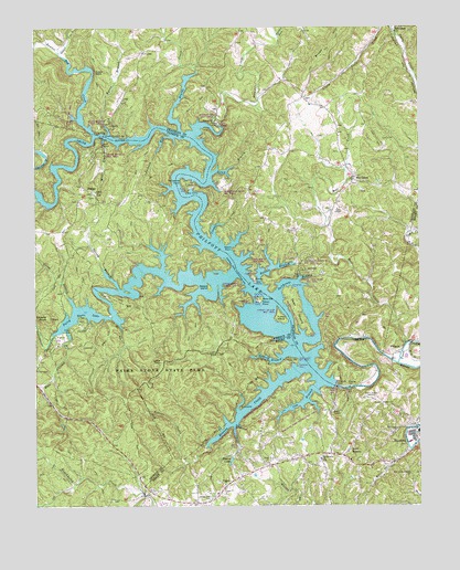 Philpott Lake, VA USGS Topographic Map