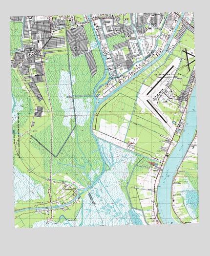 Bertrandville, LA USGS Topographic Map