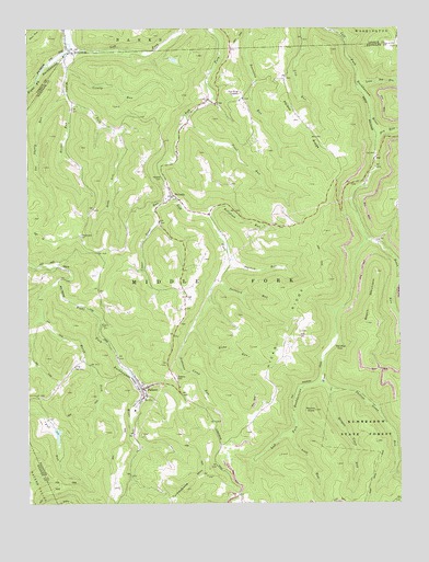 Pickens, WV USGS Topographic Map