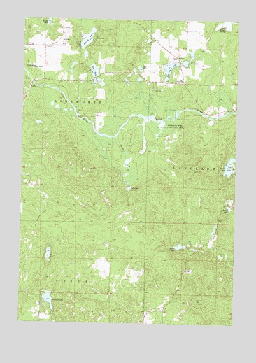 Pickerel, WI USGS Topographic Map