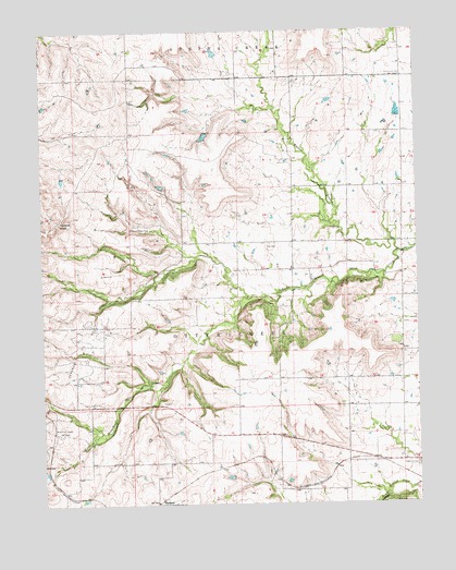 Piedmont NW, KS USGS Topographic Map