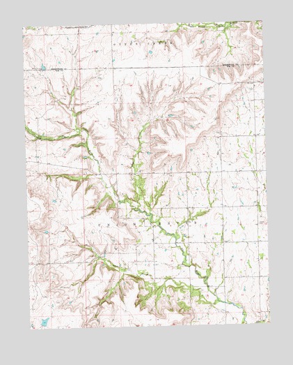 Piedmont SW, KS USGS Topographic Map