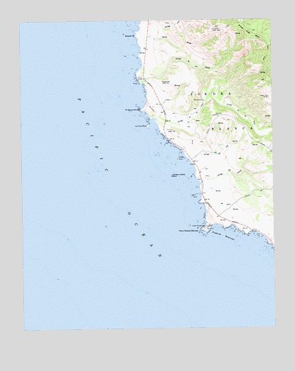 Piedras Blancas, CA USGS Topographic Map