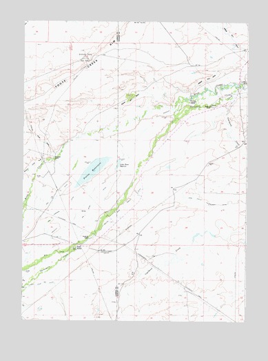 Pierce Reservoir, WY USGS Topographic Map