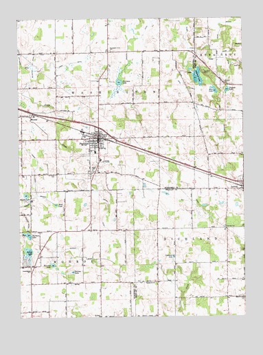 Pierceton, IN USGS Topographic Map