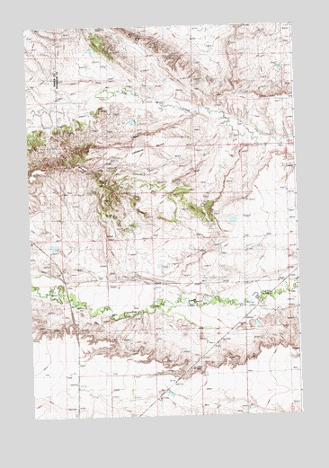 Pike Creek Hills East, MT USGS Topographic Map