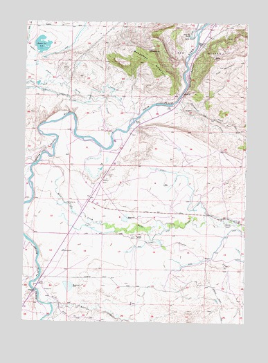 Bessemer Mountain, WY USGS Topographic Map