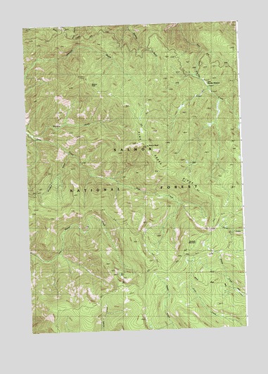 Pine Creek Ridge, ID USGS Topographic Map