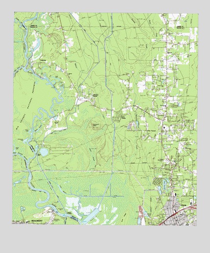 Pine Forest, TX USGS Topographic Map