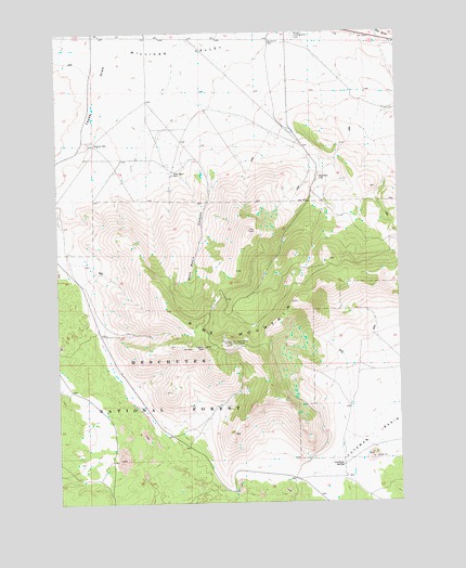 Pine Mountain, OR USGS Topographic Map
