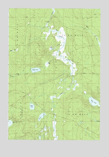 Pine Stream Flowage, ME USGS Topographic Map