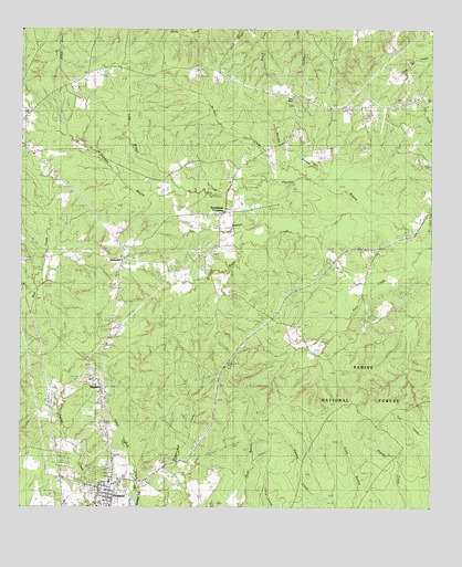 Pineland North, TX USGS Topographic Map