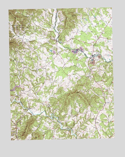 Piney River, VA USGS Topographic Map