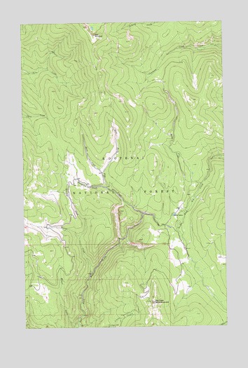 Pink Mountain, MT USGS Topographic Map