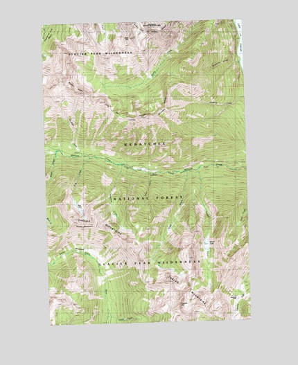Pinnacle Mountain, WA USGS Topographic Map