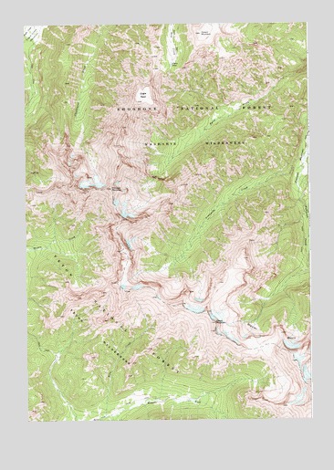 Pinnacle Mountain, WY USGS Topographic Map