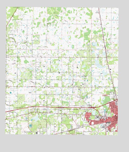 Plant City West, FL USGS Topographic Map