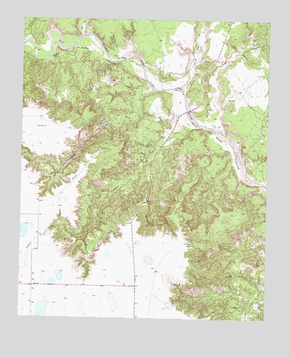 Pleasant Creek, TX USGS Topographic Map