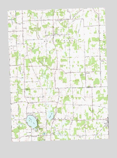 Pleasant Lake, MI USGS Topographic Map