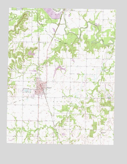 Pleasanton, KS USGS Topographic Map