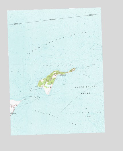 Plum Island, NY USGS Topographic Map