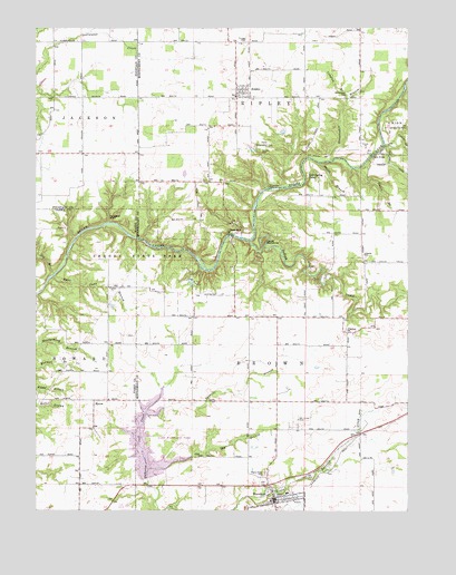 Alamo, IN USGS Topographic Map