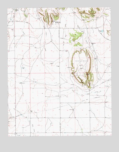 Point of Rocks Mesa, NM USGS Topographic Map