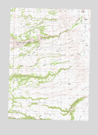 Poker Butte, WY USGS Topographic Map
