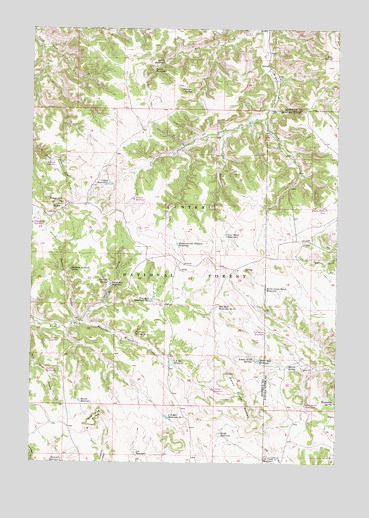 Poker Jim Butte, MT USGS Topographic Map